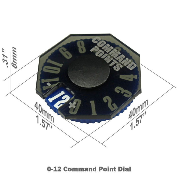 LITKO Premium Printed Command Points Dial #0-12 Compatible with WH40K 10th edition-Status Dials-LITKO Game Accessories