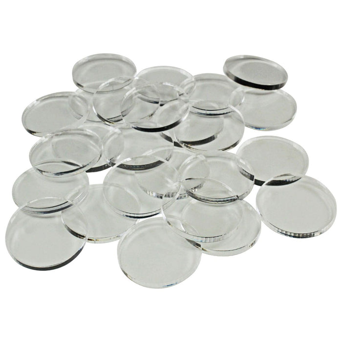 LITKO 28.5mm Circular Bases Compatible with AoS & 40k, 3mm Clear (25)-Specialty Base Sets-LITKO Game Accessories