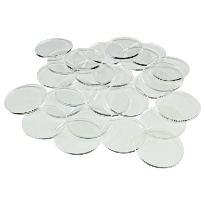 LITKO 28.5mm Circular Bases Compatible with AoS & 40k, 1.5mm Clear (25)-Specialty Base Sets-LITKO Game Accessories