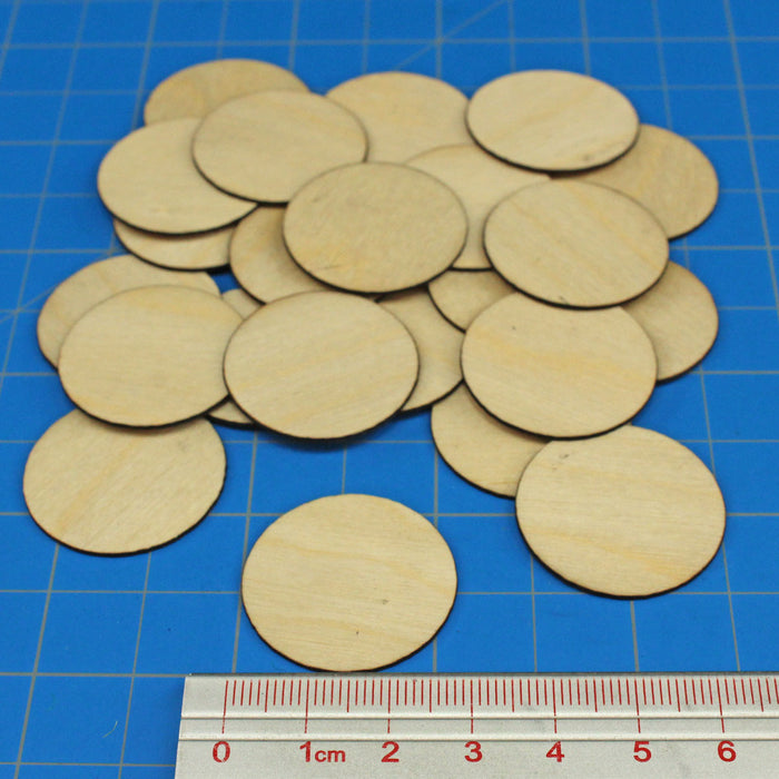 LITKO 28.5mm Circular Bases Compatible with AoS & 40k, .8mm Plywood (25)-Specialty Base Sets-LITKO Game Accessories