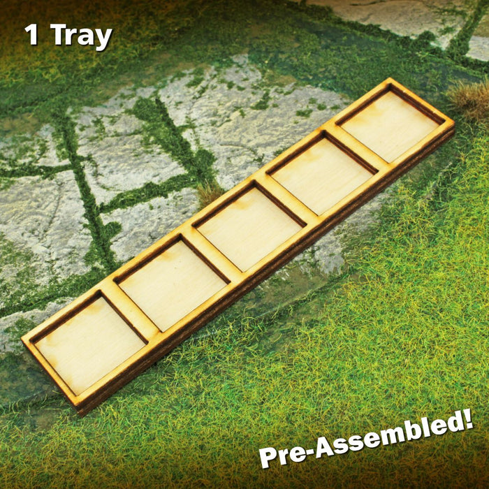 LITKO 5x1 Upsizing Formation Tray for 20mm Square Bases Compatible with Warhammer: The Old World-Movement Trays-LITKO Game Accessories