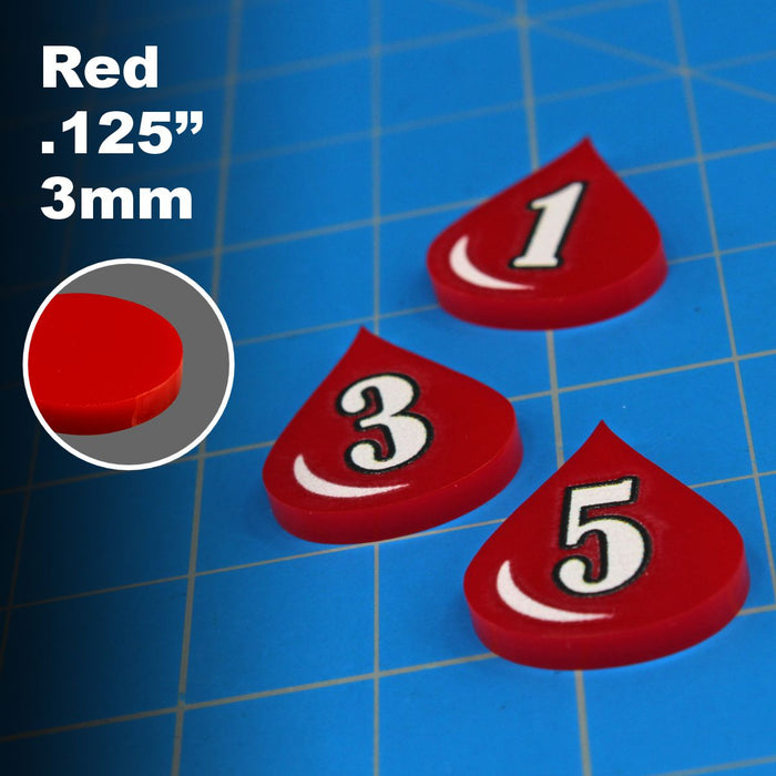 LITKO Premium Printed Blood Drop Wound Tokens (20)-LITKO Game Accessories