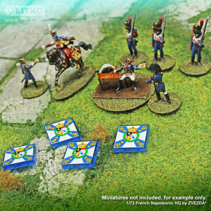 LITKO Premium Printed Napoleonic Era Tokens, Bavarian Army Standard (10)-Tokens-LITKO Game Accessories