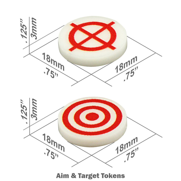 LITKO Premium Printed Cross-Hair Aim & Target Token Set (10)-Tokens-LITKO Game Accessories