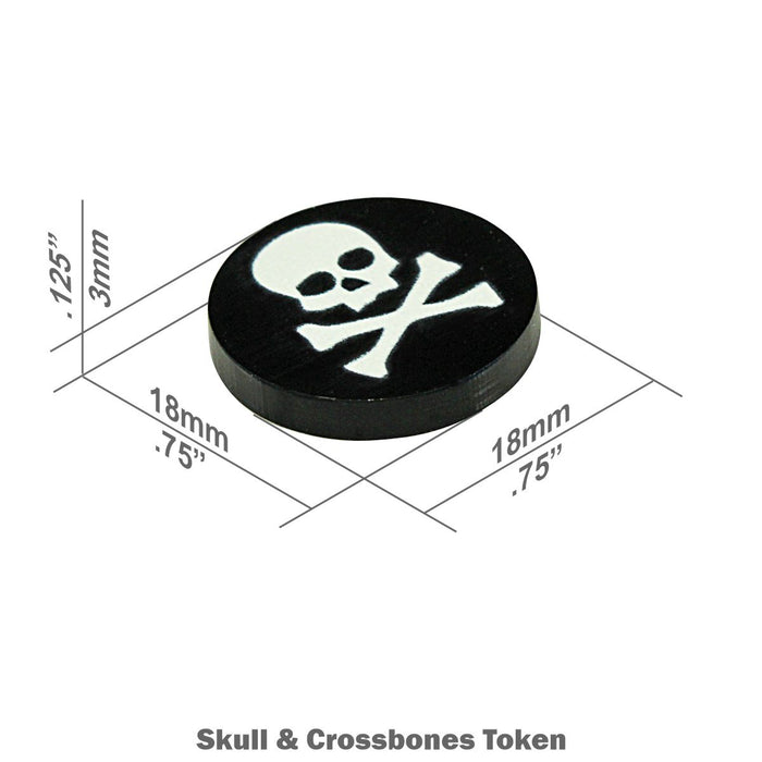 LIKO Premium Print Skull & Crossbones Tokens (10)-Tokens-LITKO Game Accessories