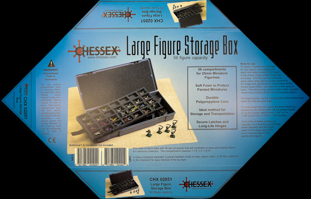 Chessex Figure Storage Box (L) for Larger 25mm Figures (56 Figure Capacity)-Figure Storage-LITKO Game Accessories
