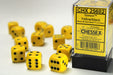 Opaque 16mm d6 Yellow/black Dice Block™ (12 dice)-Dice-LITKO Game Accessories