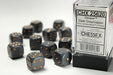 Opaque 16mm d6 Dark Grey/copper Dice Block™ (12 dice)-Dice-LITKO Game Accessories