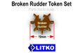 LITKO Broken Rudder Tokens, Brown (10)-Tokens-LITKO Game Accessories