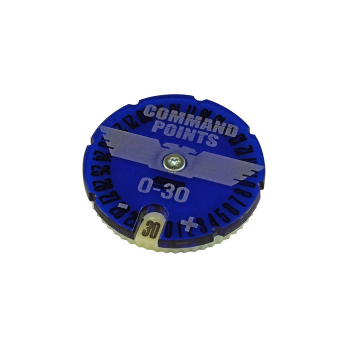 LITKO Command Points Dial #0-30 compatible with WHv9, Translucent Blue & Ivory - LITKO Game Accessories