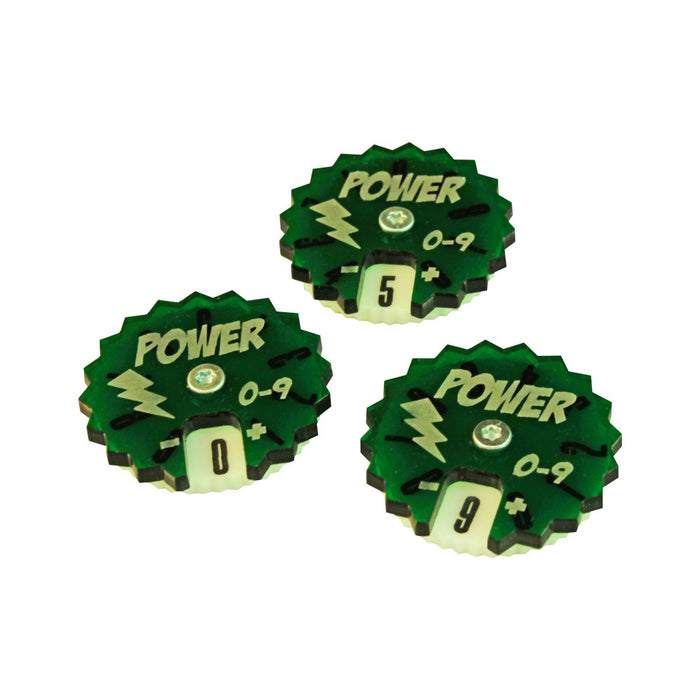 LITKO Power Dial Compatible with Crisis Protocol, Translucent Green (3) - LITKO Game Accessories