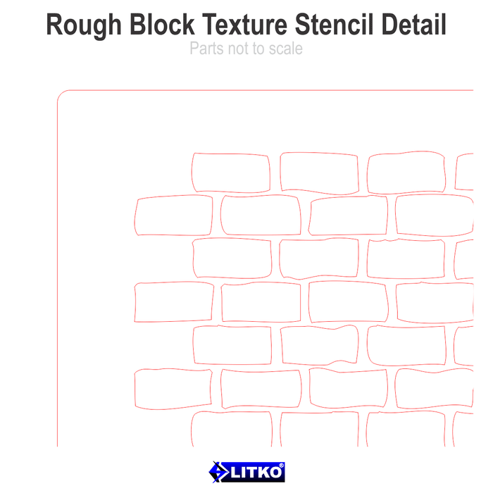 Rough Block Pattern Stencil - LITKO Game Accessories