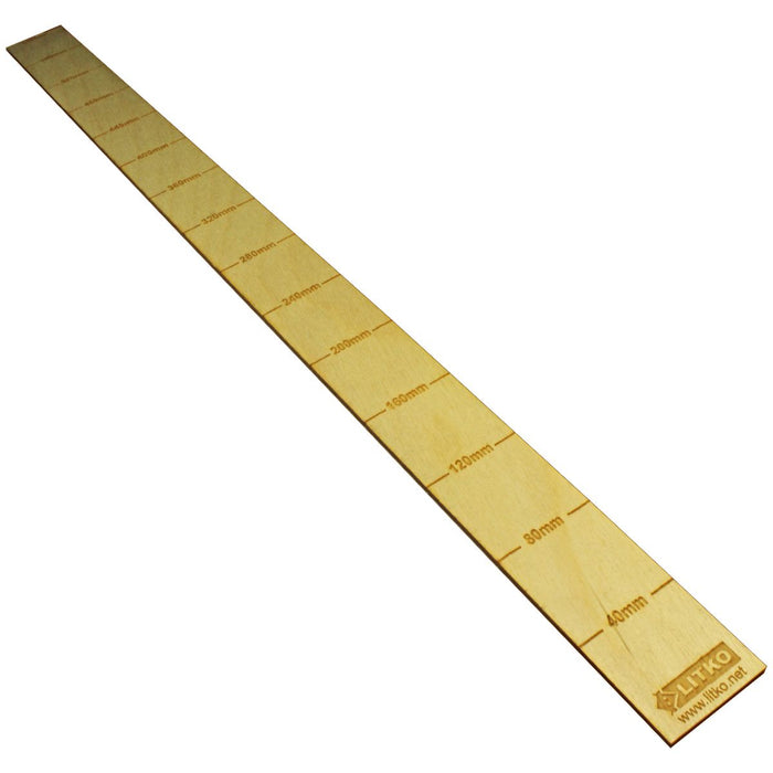 LITKO 40mm Marked Ruler, 3mm Plywood-Movement Gauges-LITKO Game Accessories
