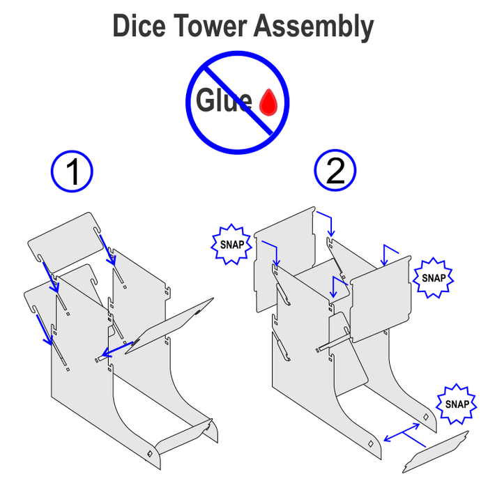 Fluorescent Amber Dice Tower - LITKO Game Accessories