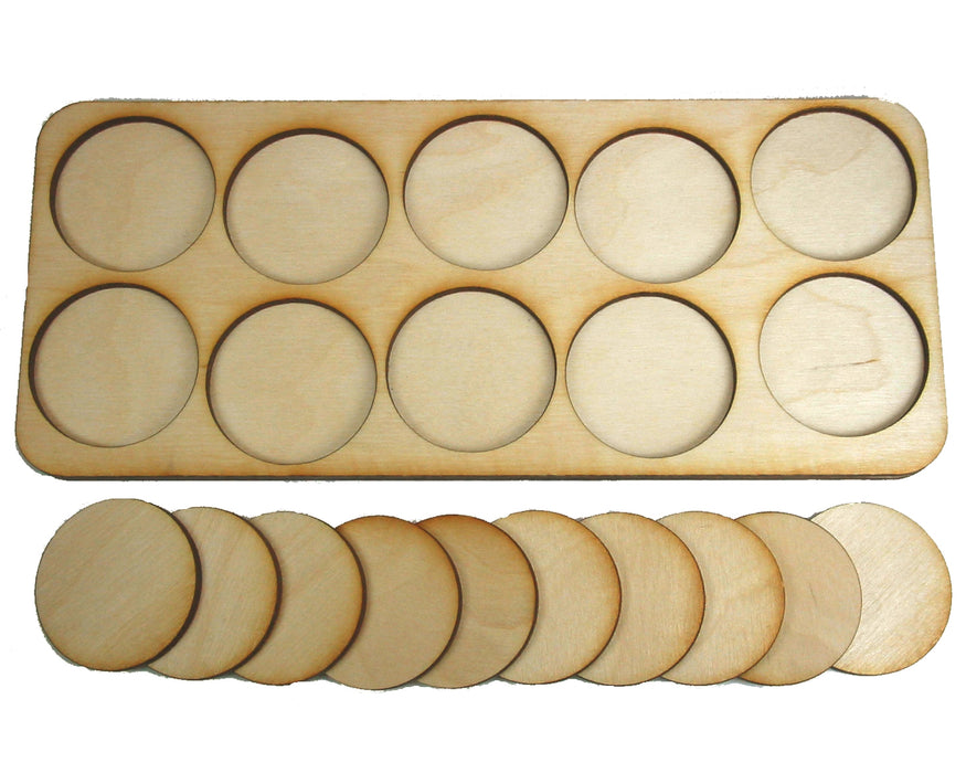 5x2 Formation Skirmish Tray for 40mm Circle Bases-Movement Trays-LITKO Game Accessories