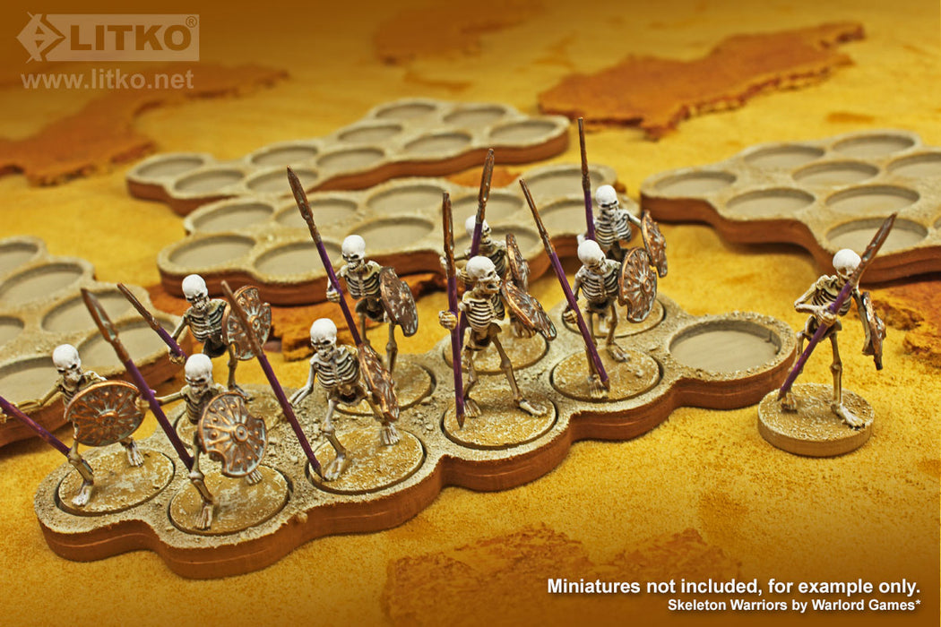 LITKO 10-Figure Horde Tray For 20mm Circle Bases (5)-Movement Trays-LITKO Game Accessories