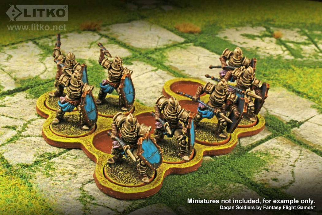 LITKO 13-Figure Horde Tray for 25mm Circle Bases-Movement Trays-LITKO Game Accessories