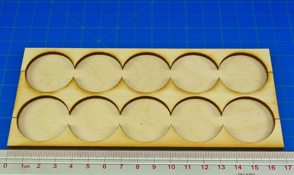 5x2 Formation Rank Tray for 32mm Circle Bases-Movement Trays-LITKO Game Accessories