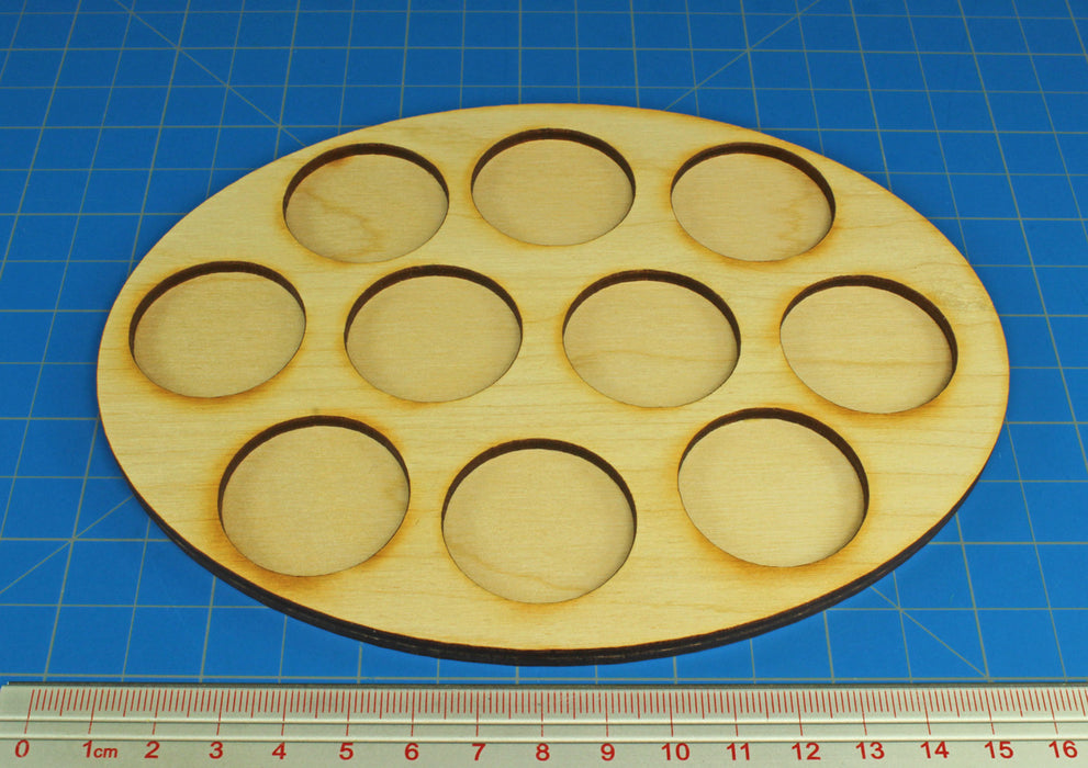 LITKO 10-Firgure 126x167mm Oval Squad Tray for 32mm Circle Bases-Movement Trays-LITKO Game Accessories