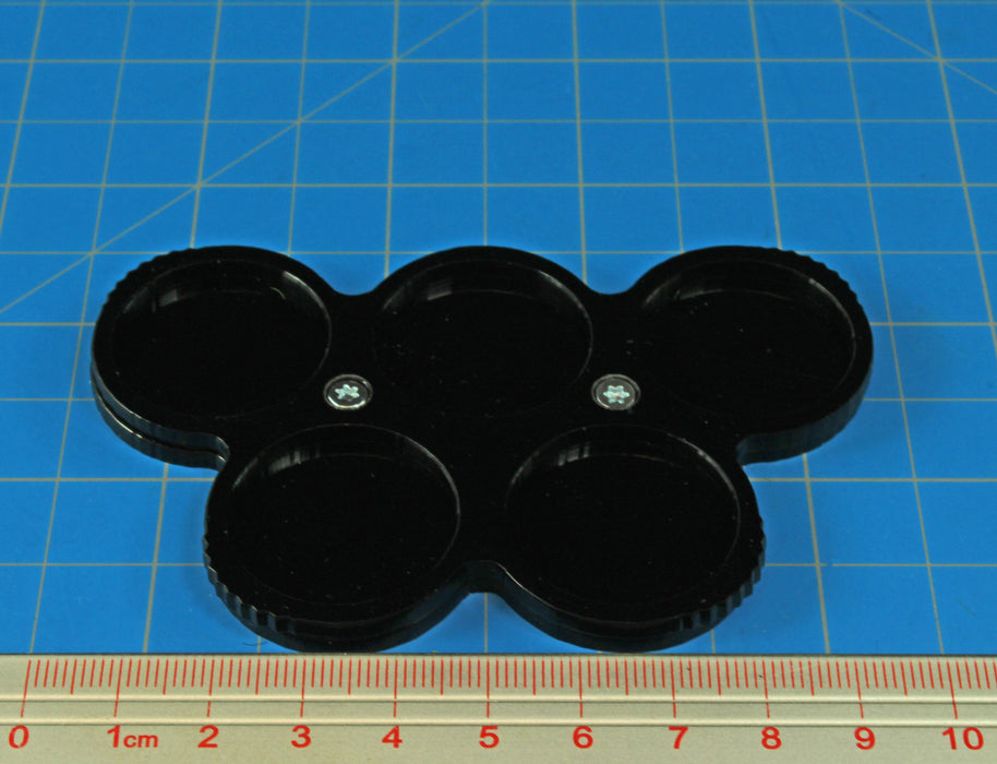 LITKO 5-Figure 25mm Circle Display Tray, Black-Movement Trays-LITKO Game Accessories