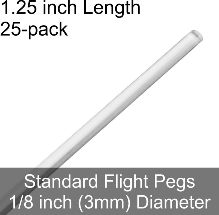 Standard Flight Pegs, 1.25 inch length (25)-Flight Pegs-LITKO Game Accessories