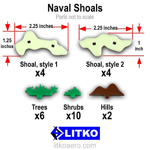 LITKO Naval Shoals (8)-Tokens-LITKO Game Accessories