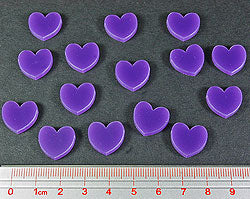 LITKO Purple Hearts, Purple (15)-Tokens-LITKO Game Accessories
