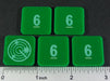 LITKO Numbered 6 Blip Set, Green (5)-Tokens-LITKO Game Accessories