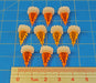 LITKO Broadside Marker Set, Micro, Fluorescent Orange & Translucent White (10)-Tokens-LITKO Game Accessories