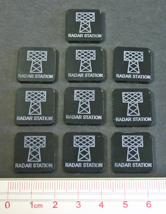 LITKO Radar Station Tokens, Translucent Grey (10)-Tokens-LITKO Game Accessories