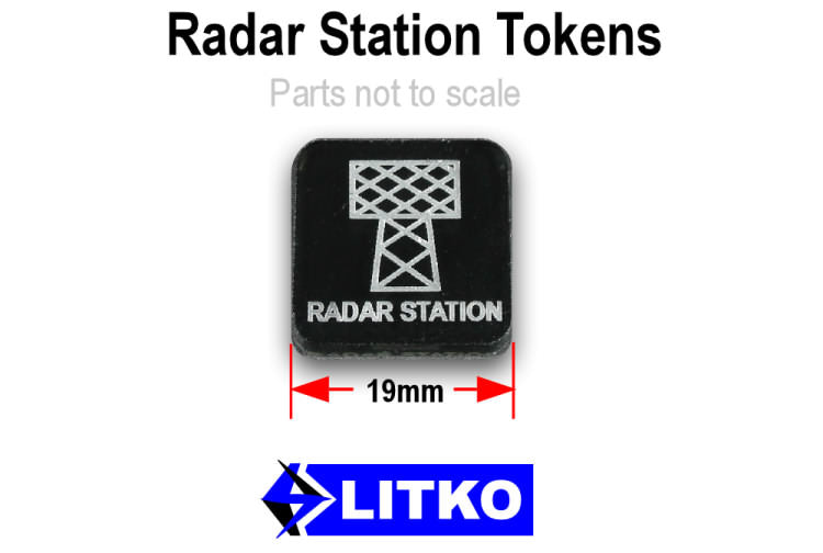 LITKO Radar Station Tokens, Translucent Grey (10)-Tokens-LITKO Game Accessories