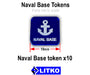LITKO Naval Base Tokens, Translucent Blue (10)-Tokens-LITKO Game Accessories