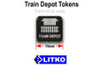 LITKO Train Depot Tokens, Transparent Bronze (10)-Tokens-LITKO Game Accessories