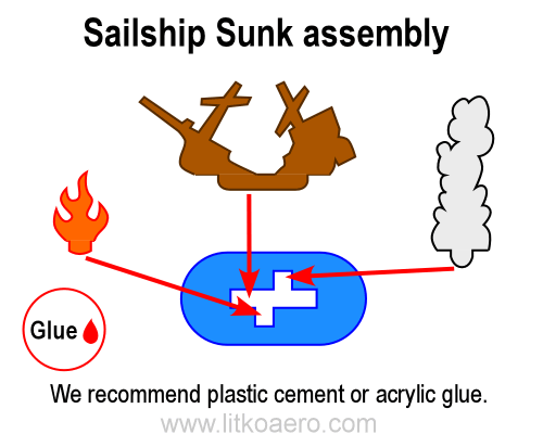 LITKO Sailship Sunk Markers (5) - LITKO Game Accessories