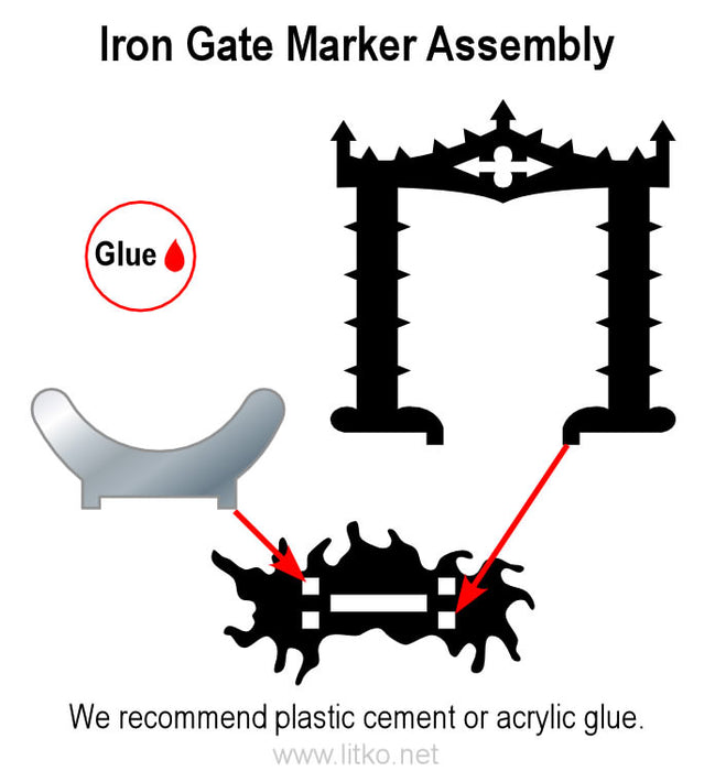 LITKO Iron Gate Marker Compatible with Arkham Horror and Mansions of Madness (6)-Tokens-LITKO Game Accessories