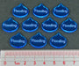 Flooding Tokens, Fluorescent Blue (10)-Tokens-LITKO Game Accessories