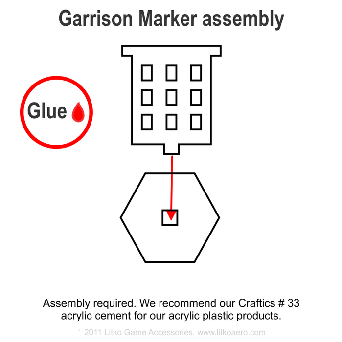 LITKO Garrison Markers, Brown & Green (5) - LITKO Game Accessories