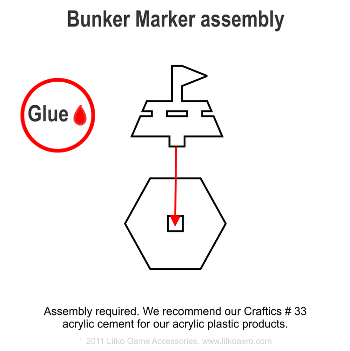 LITKO Bunker Markers, Brown (5) - LITKO Game Accessories