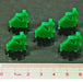 Refinery Markers, Green & Black (5)-Tokens-LITKO Game Accessories
