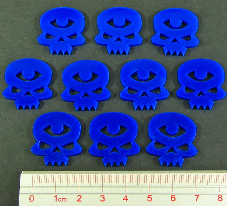 LITKO Psychic Skull Tokens, Blue (10)-Tokens-LITKO Game Accessories
