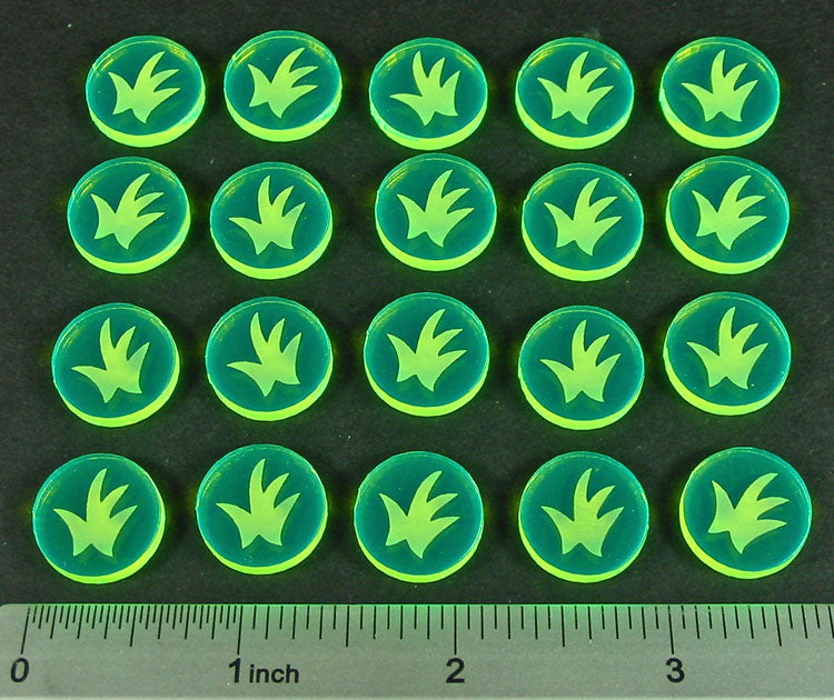 LITKO Grass Resource Tokens, Fluorescent Green (20)-Tokens-LITKO Game Accessories