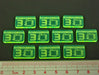 LITKO Net Hacker 3-Credit Tokens Compatible with Android: Netrunner, Fluorescent Green (10)-Tokens-LITKO Game Accessories