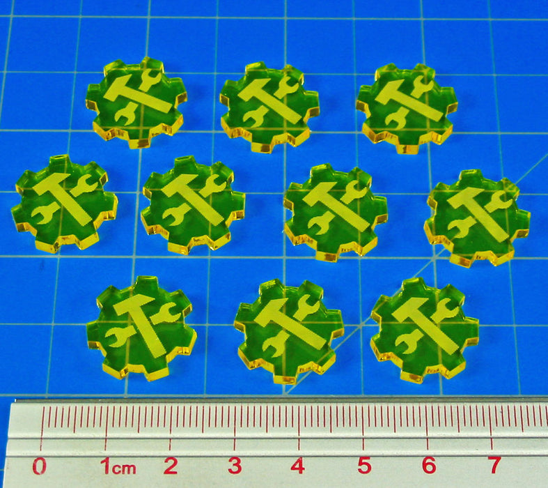 Resource Tokens, Transparent Yellow (10)-Tokens-LITKO Game Accessories