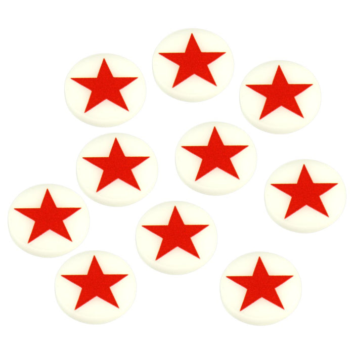 LITKO Premium Printed WWII Faction Tokens, Soviet Air Force Roundel (10)-Tokens-LITKO Game Accessories