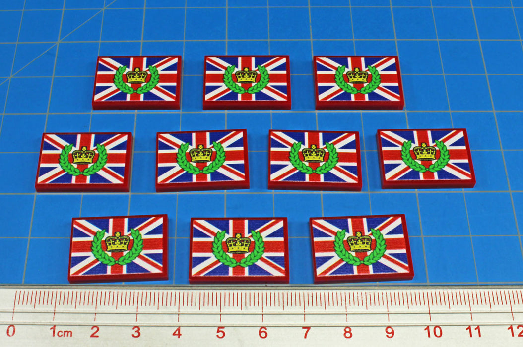 LITKO Premium Printed Napoleonic Era Tokens, Britain Imperial Crown Flag (10)-Tokens-LITKO Game Accessories