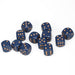 Opaque 16mm d6 Dusty Blue/copper Dice Block™ (12 dice)-Dice-LITKO Game Accessories