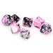 Gemini® Polyhedral Black-Pink/white 7-Die Set-Dice-LITKO Game Accessories