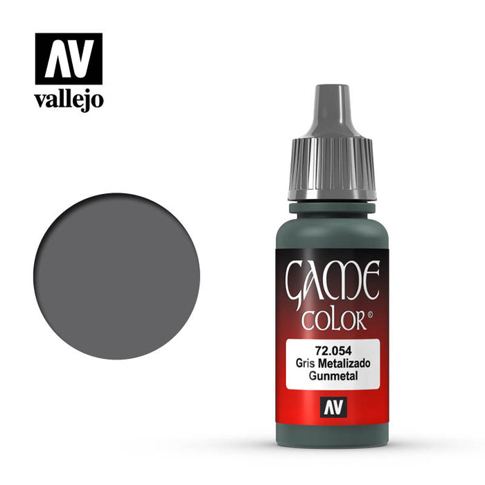 Vallejo Game Color Gunmetal (72.054) (17ml)-Paint and Ink-LITKO Game Accessories