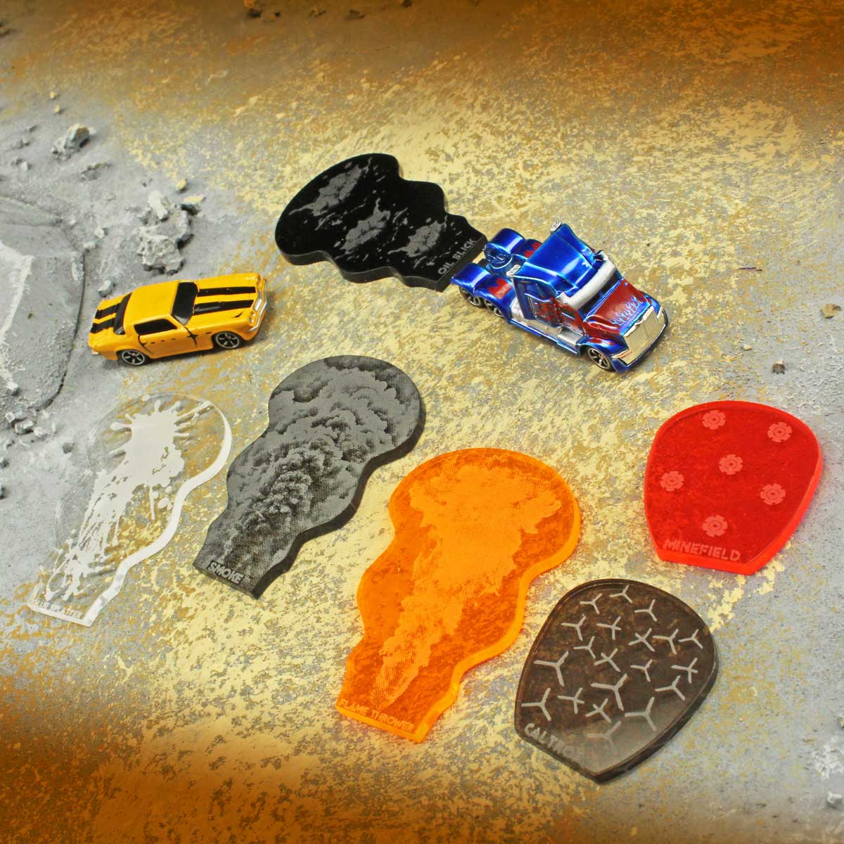 Half Scale Gaslands Weapons  Effect Templates