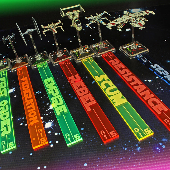 Star War gauges in sevral colors with faction names laser engraved